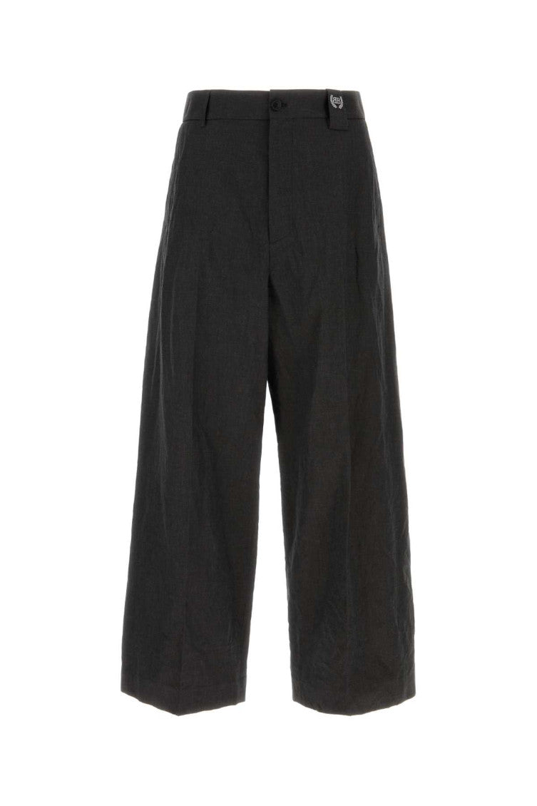 Black Embroidered Logo Trouser 1