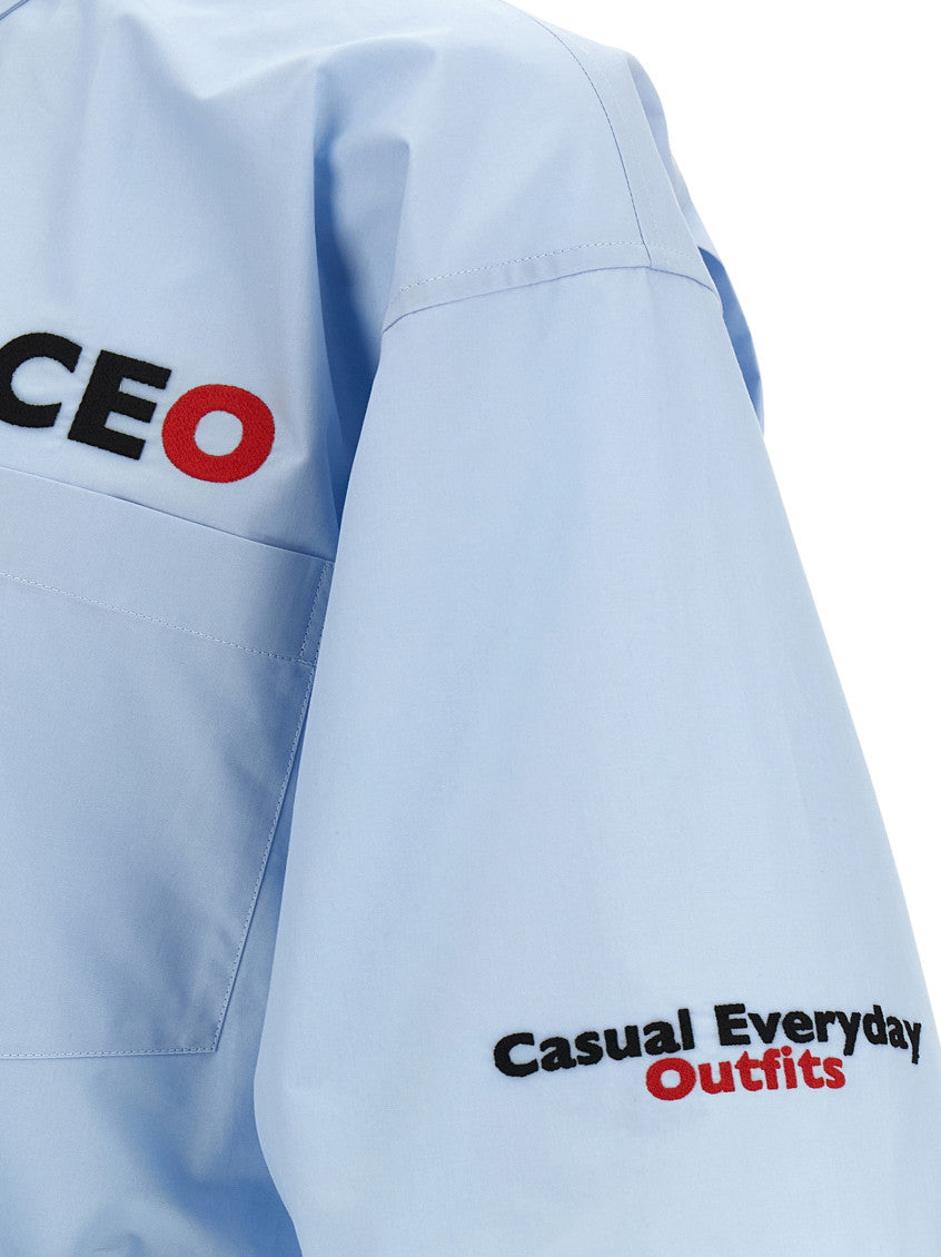 Light Blue Uniform Logo Shirt 4