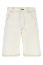 White Denim Bermuda Shorts 1