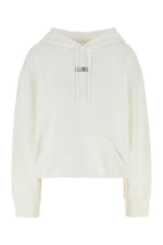 White Long Sleeves Printed Hoodie 1