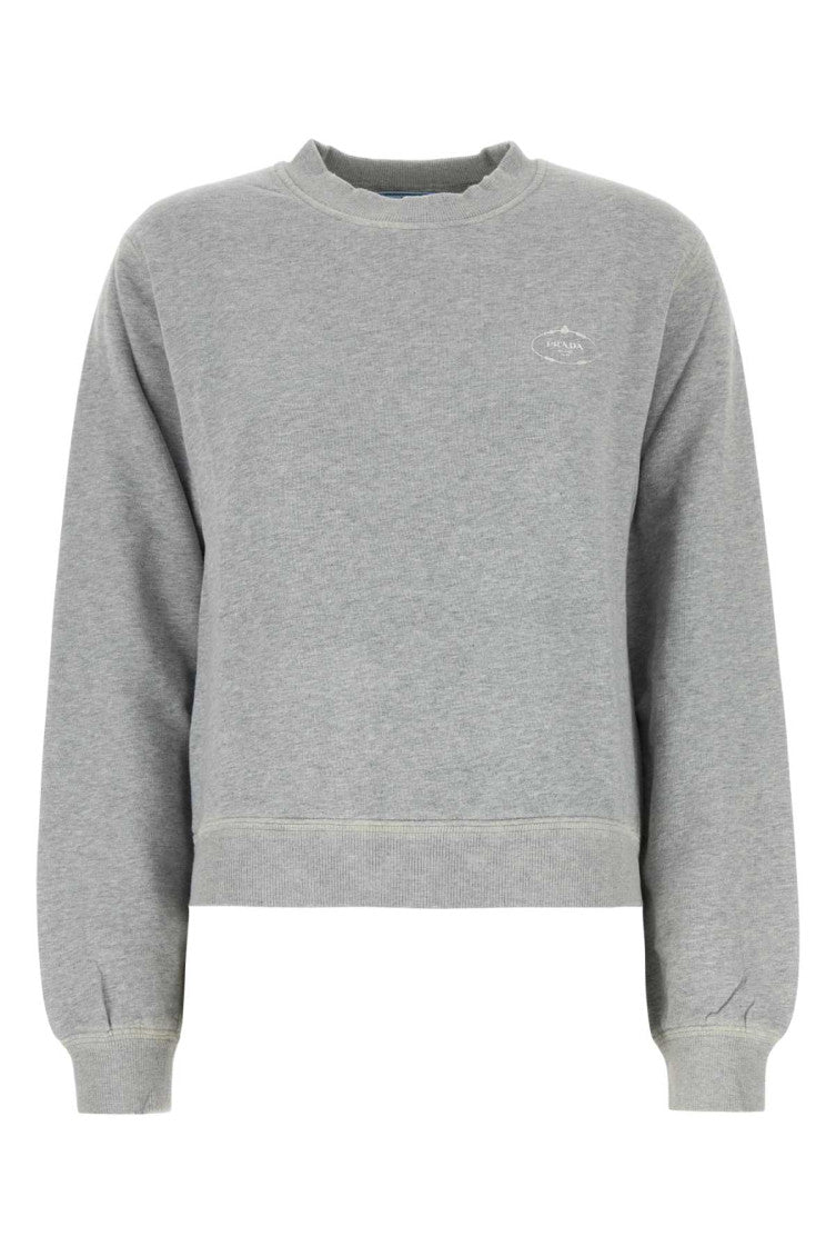 Grey Crewneck Logo Sweatshirt 1