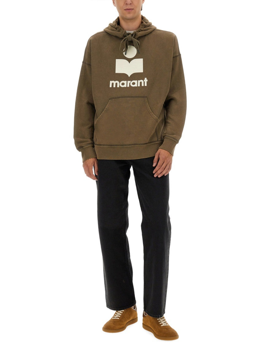 Brown Logo Relaxed Hoodie 2
