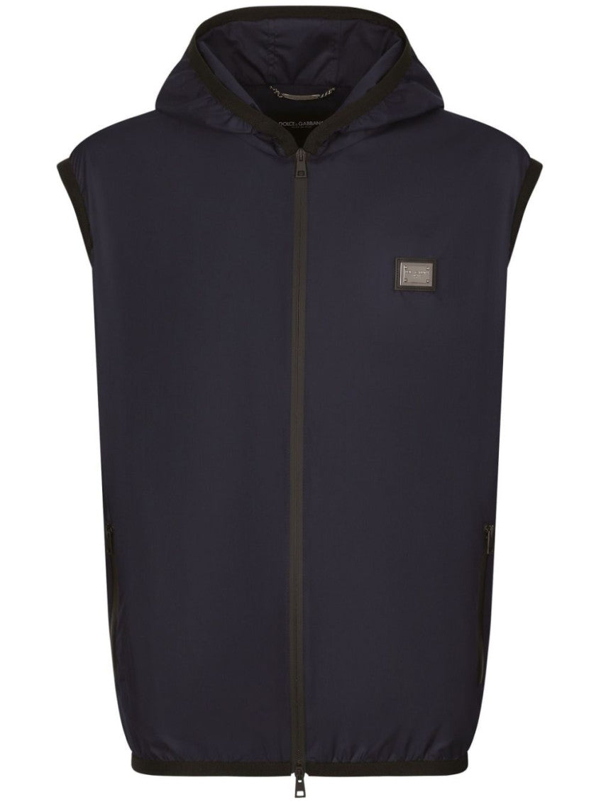 Navy Blue Sleeveless Jacket 1