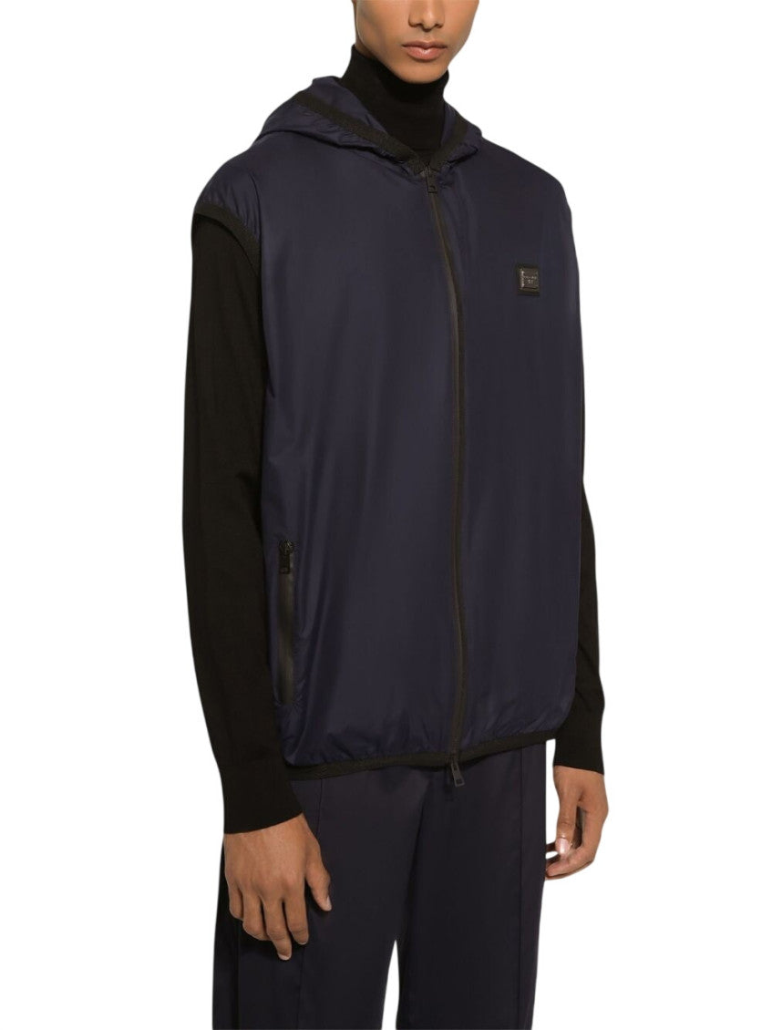 Navy Blue Sleeveless Jacket 2