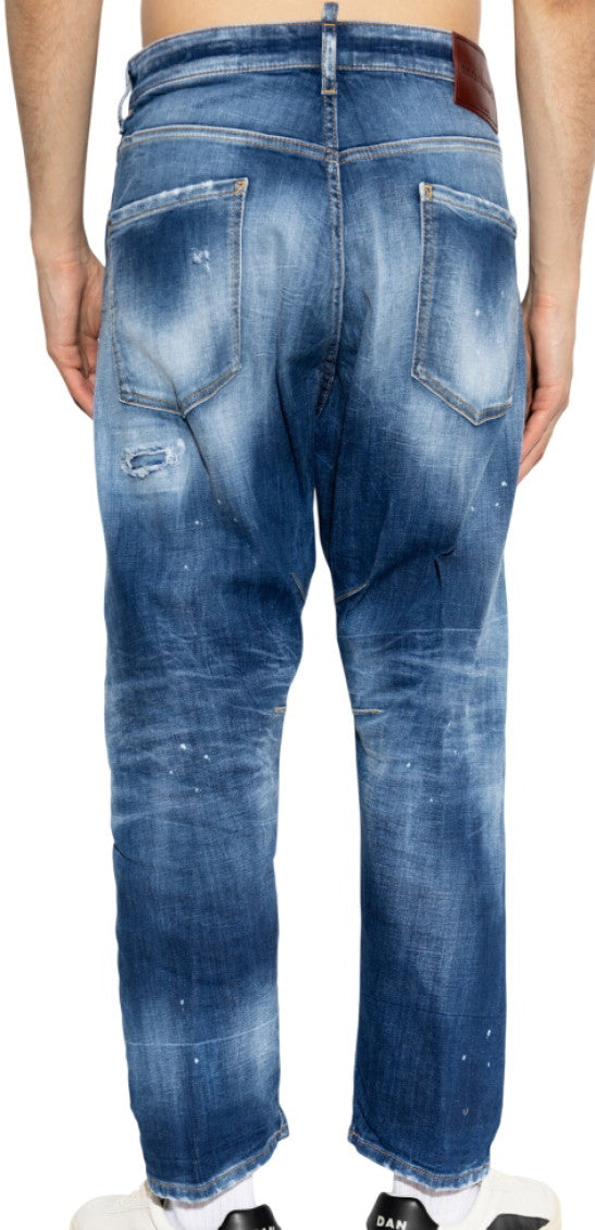 Blue Mid Rise Jeans 3
