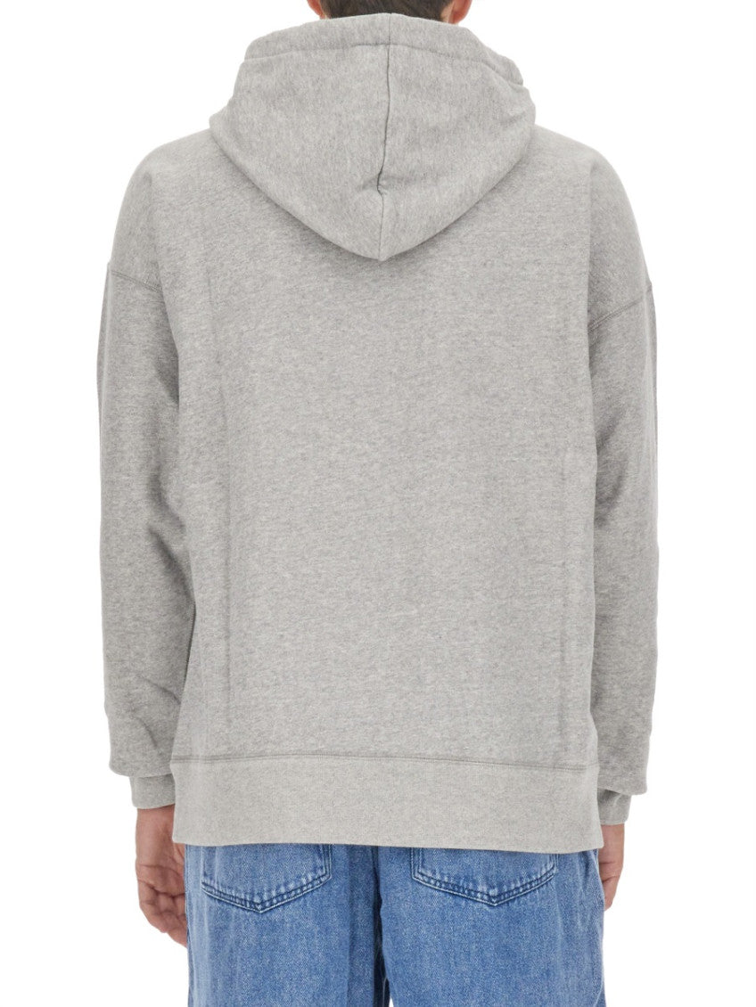 Grey Logo Relaxed Hoodie 3