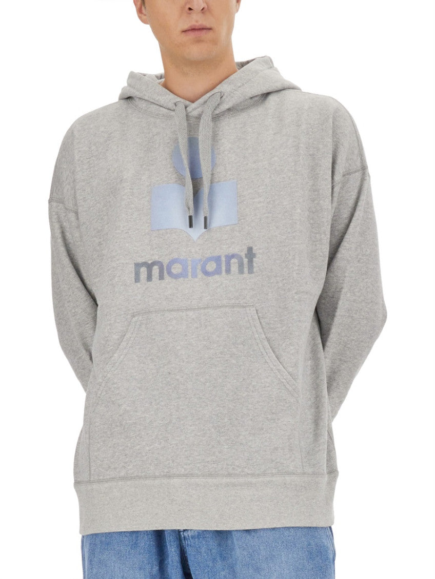Grey Logo Relaxed Hoodie 4