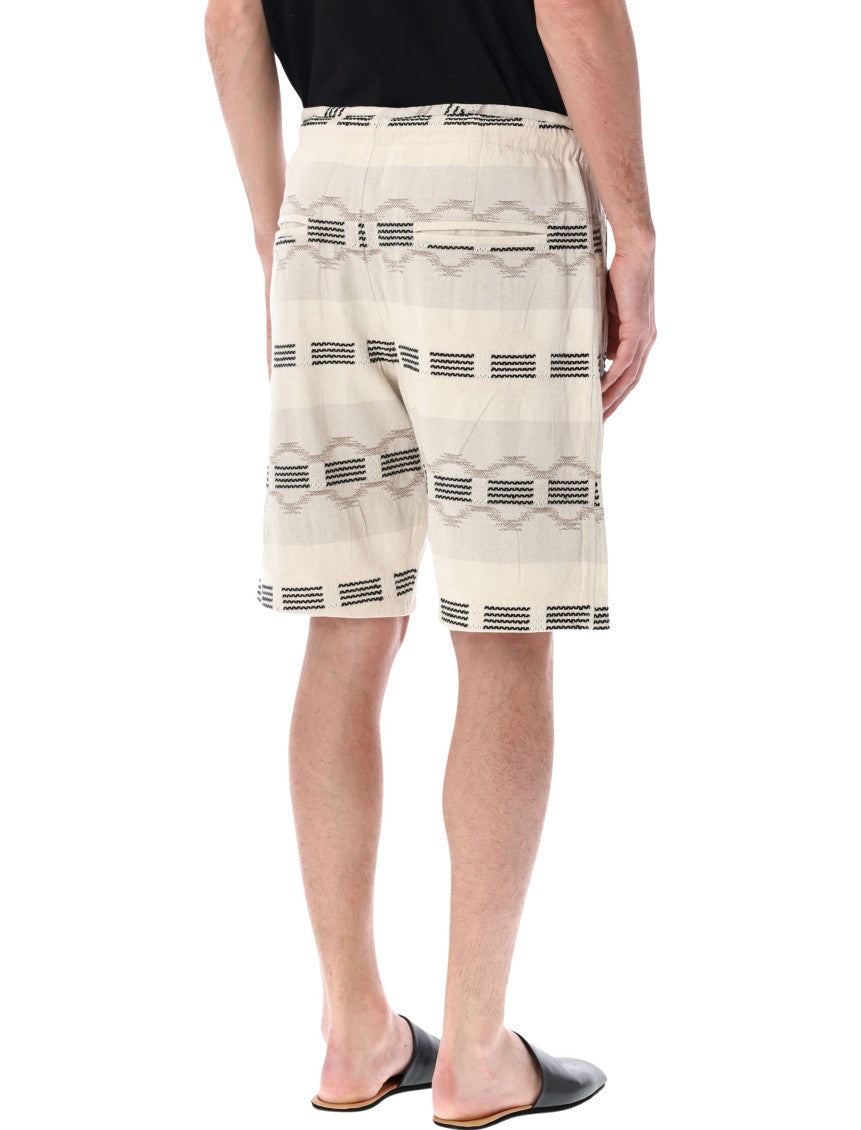 Light Beige Jacquard Shorts 2