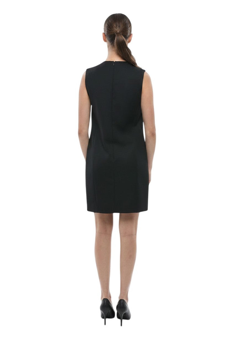 Black Round Neck Mini Dress 2