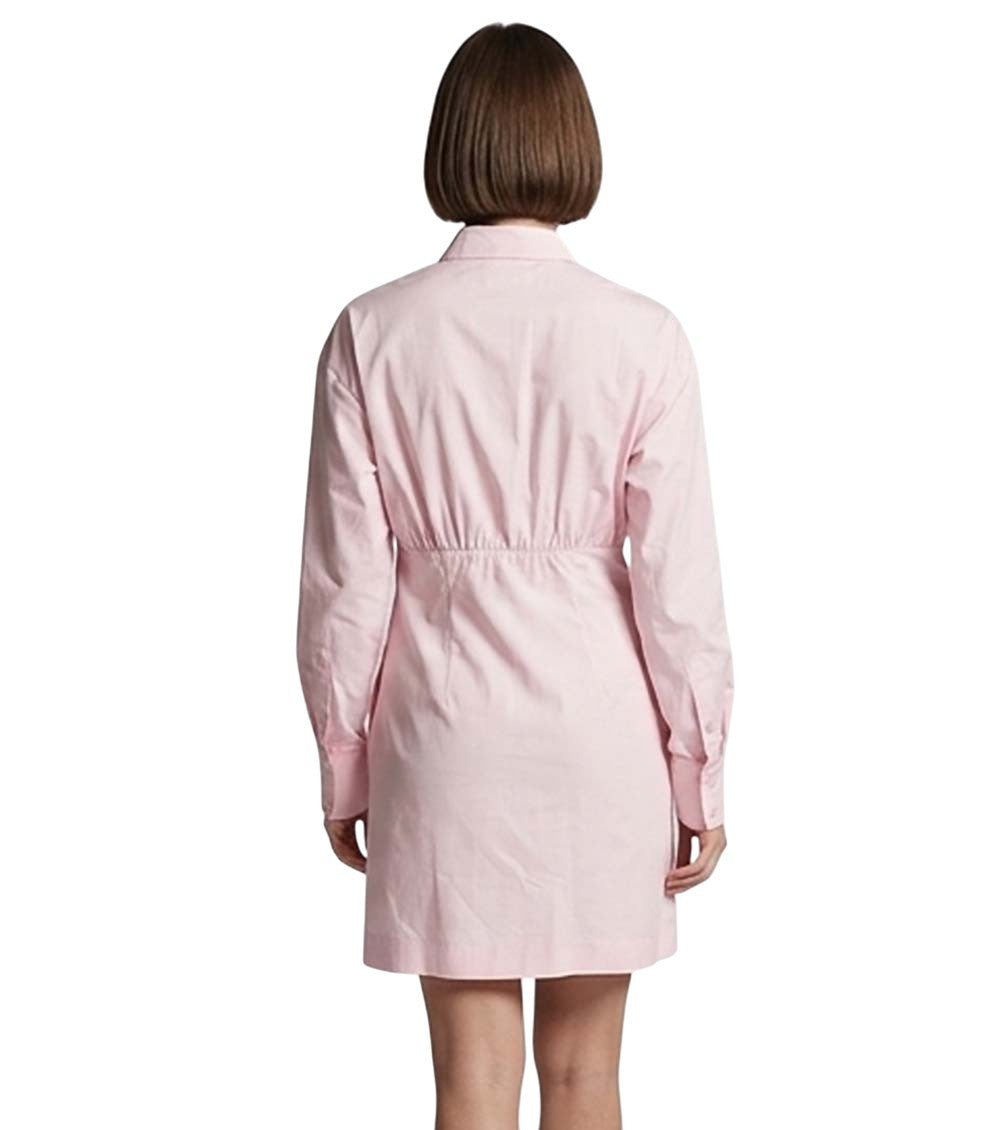 Pink Shirt Collar Mini Dress 2