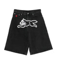 Black Relaxed Logo Shorts 1