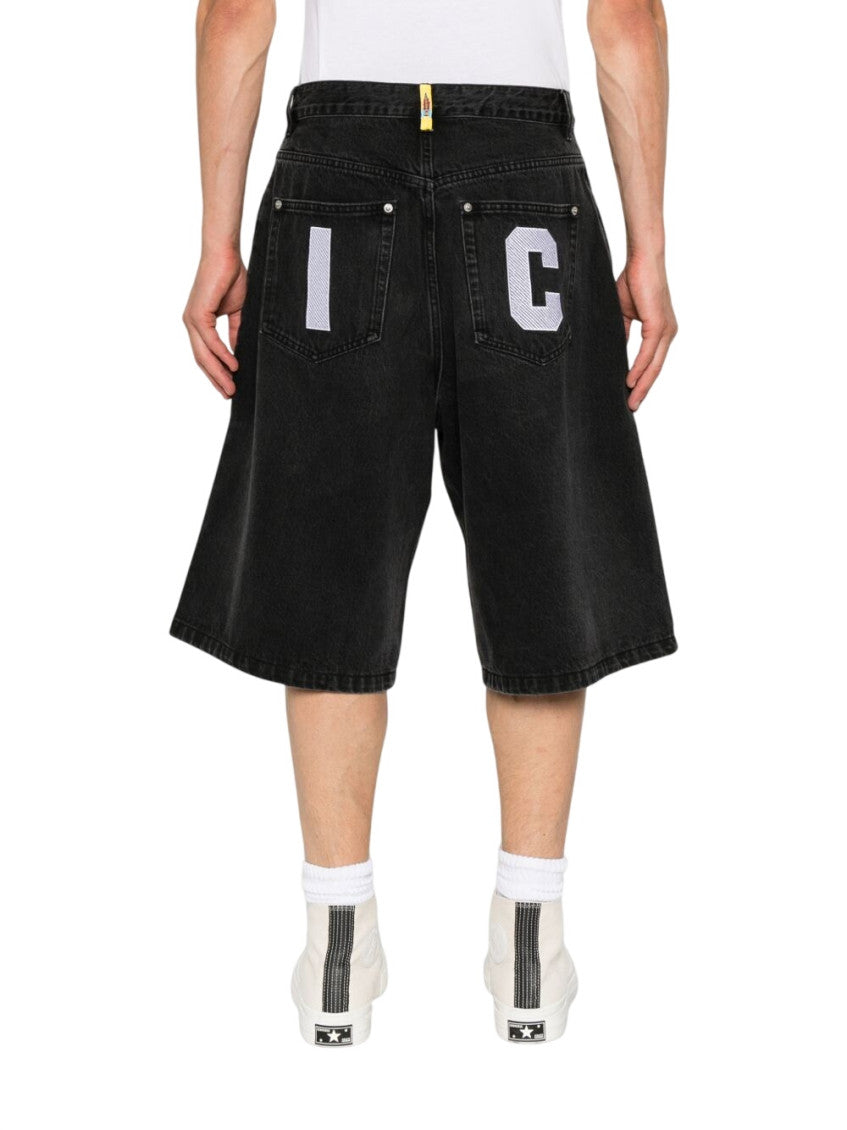 Black Relaxed Logo Shorts 4
