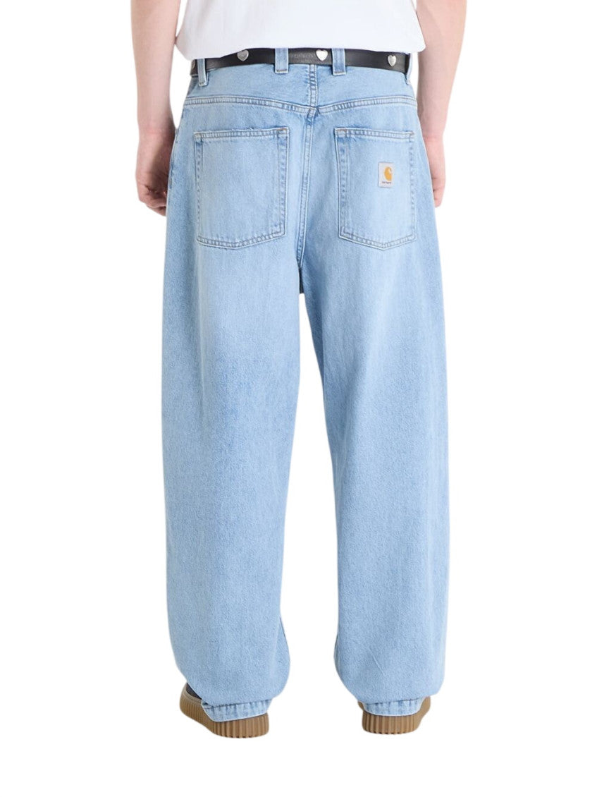 Blue Loose Solid Jeans 2