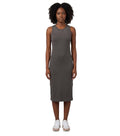 Grey Embellished Round Neck Midi Dress 1