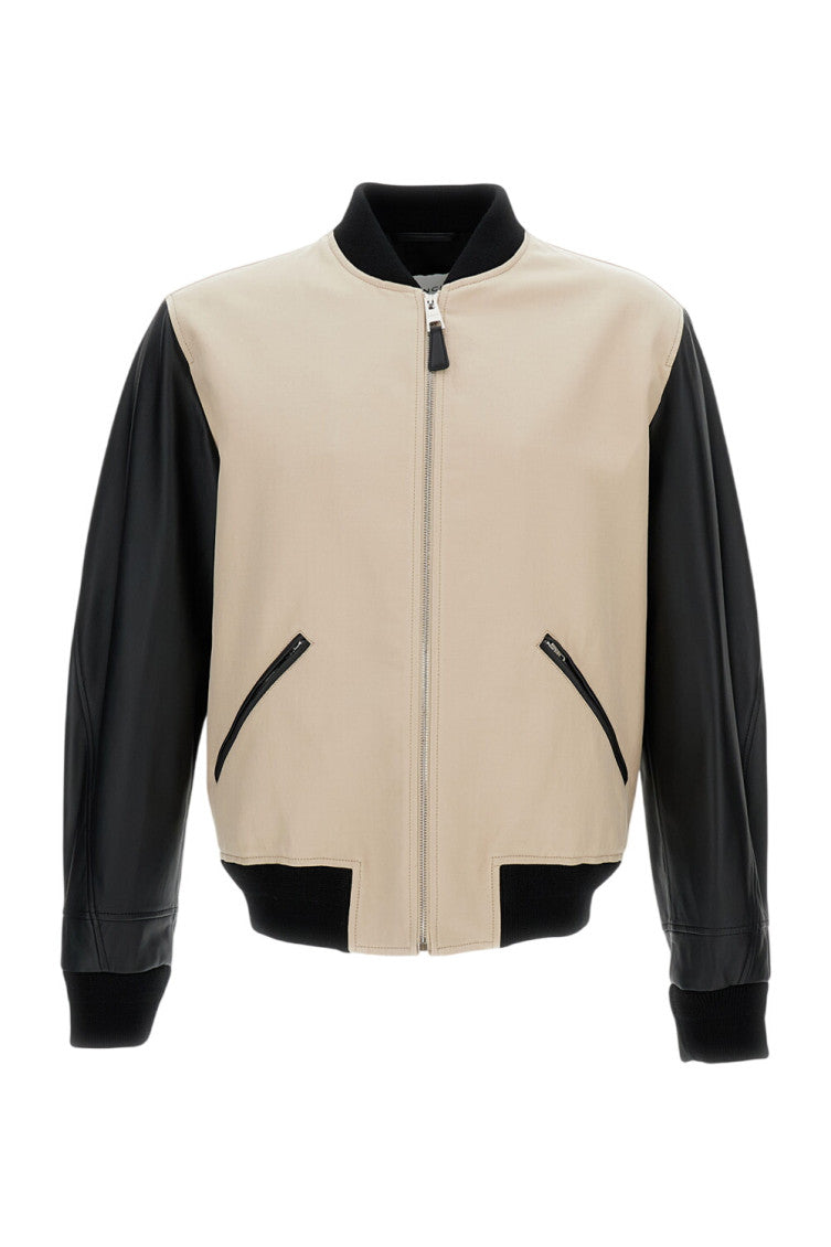 Beige Regular Bomber Jacket 1