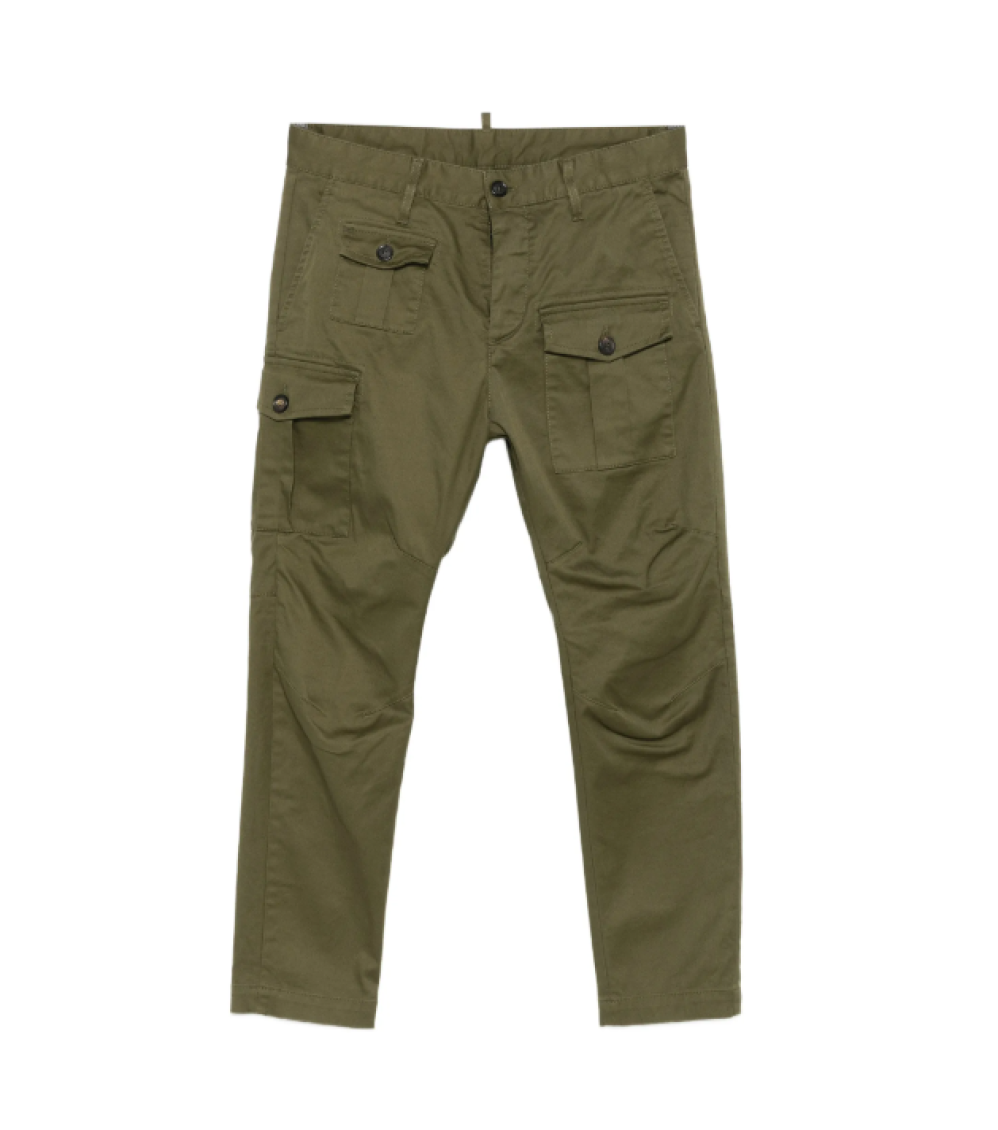 Green Regular Cargo Pants 1