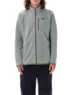 Grey Textured Fleece Jacket 1