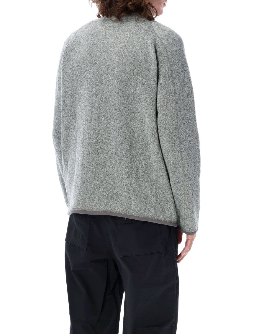 Grey Textured Fleece Jacket 2