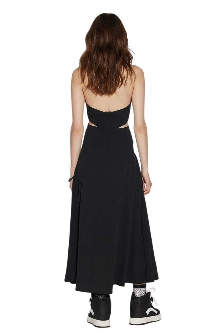 Black Halter Neck Maxi Dress 2