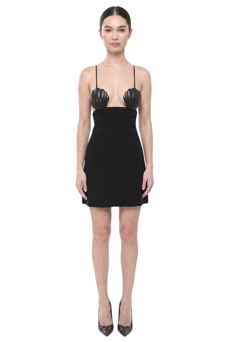 Black Sweet Heart Neck Mini Dress 1