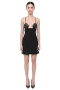 Black Sweet Heart Neck Mini Dress 1