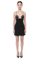 Black Sweet Heart Neck Mini Dress 1