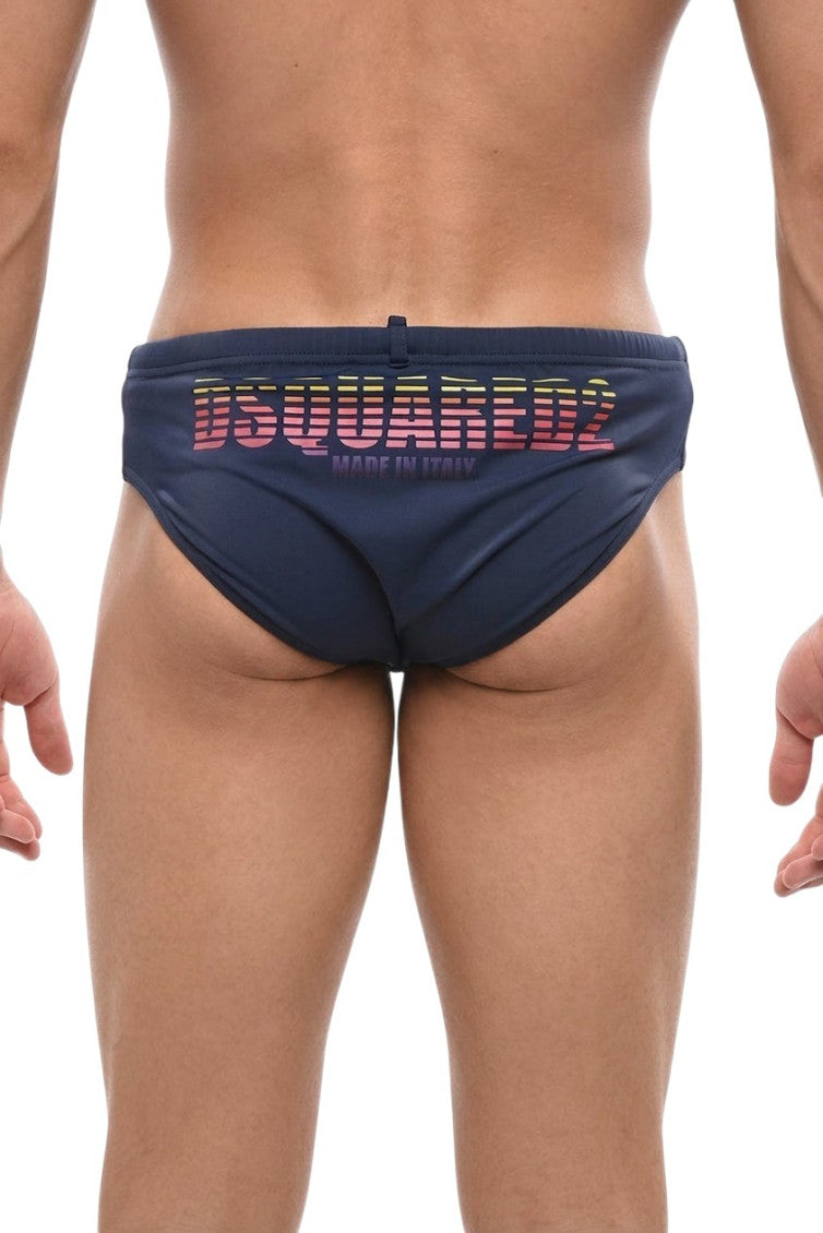 Blue Solid swim Brief 2