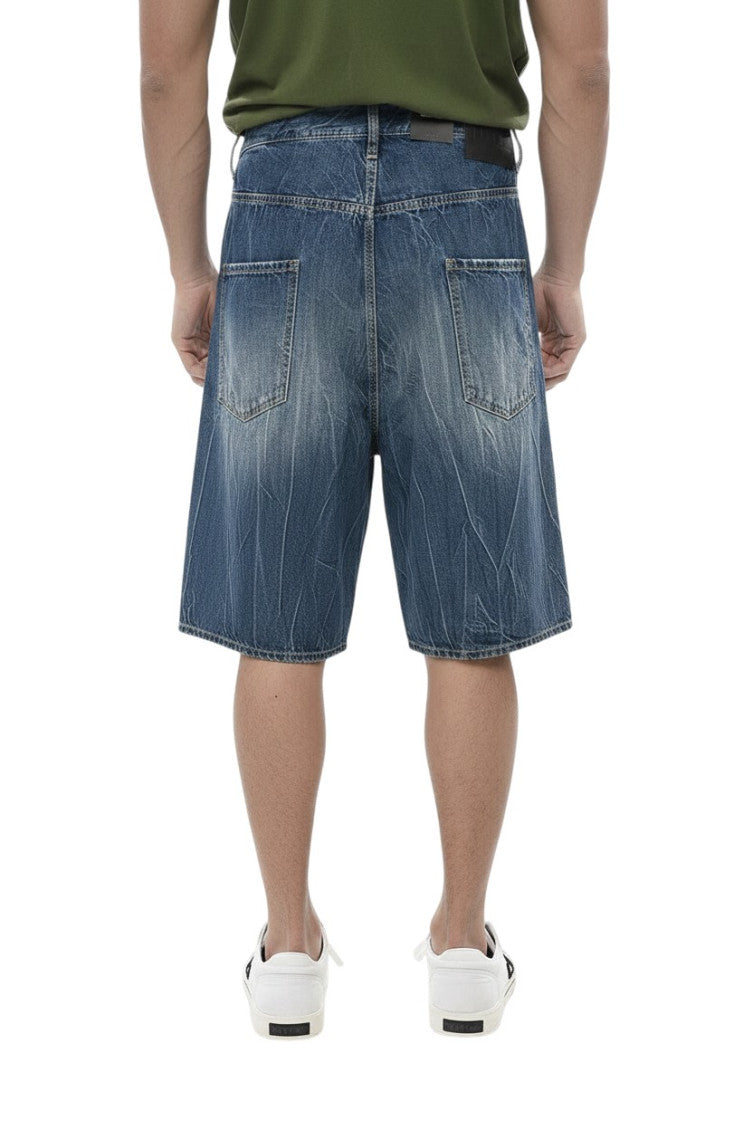 Navy Blue Loose Shorts 2