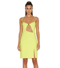 Yellow Cut Out Detail Mini Dress 1
