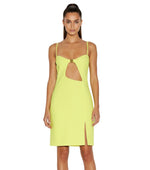 Yellow Cut Out Detail Mini Dress 1