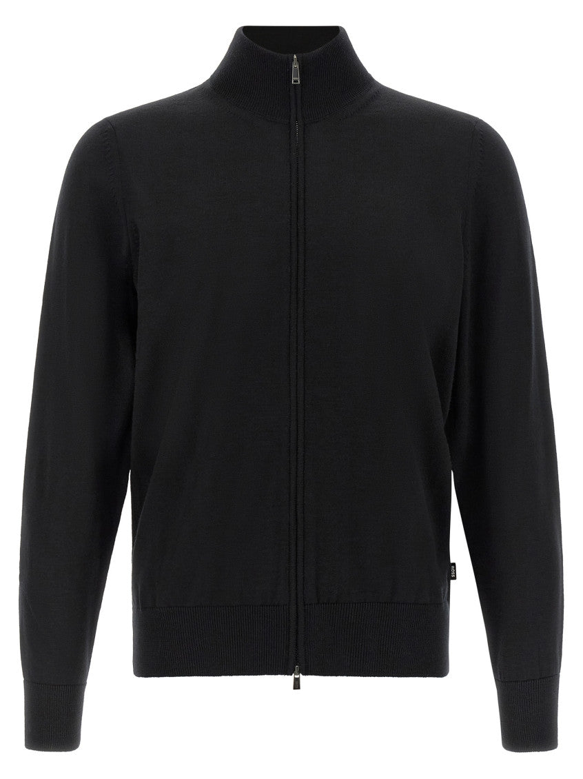 Black Zip-Up Cardigan 1