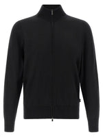 Black Zip-Up Cardigan 1