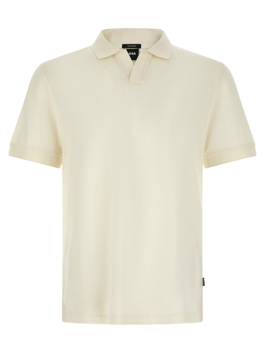 Off White Solid Polo 1