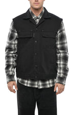Black Slim Sleeveless Jacket 1