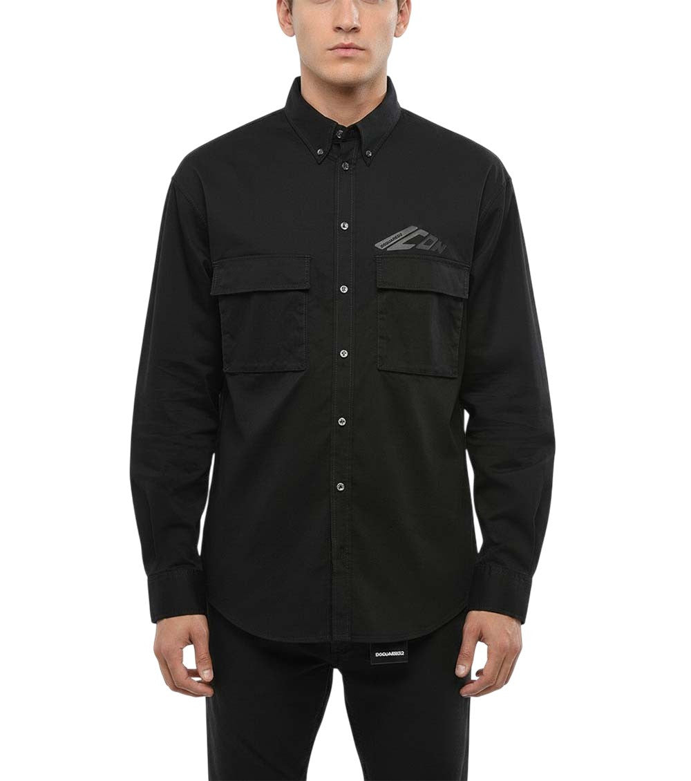 Black Regular Logo Shirt 1