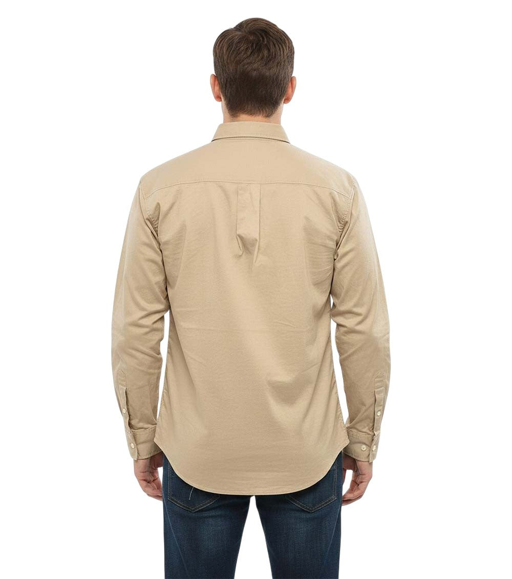 Beige Regular Logo Shirt 2