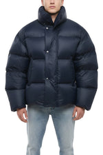 Blue Quilted Oversized Jacket 1