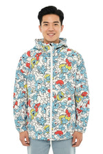 White Printed Hood Jackets 1