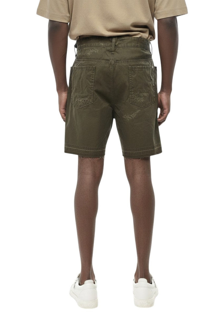Green Distressed Shorts 2
