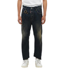 Dark Blue Distressed Jeans 1