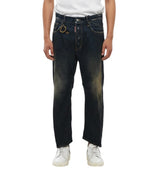 Dark Blue Distressed Jeans 1
