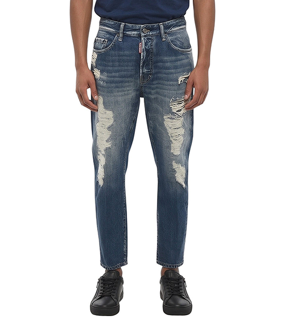 Blue Mid Rise Jeans 1