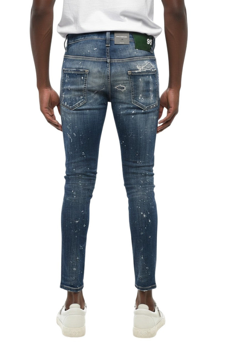 Blue Mid Rise Jeans 2