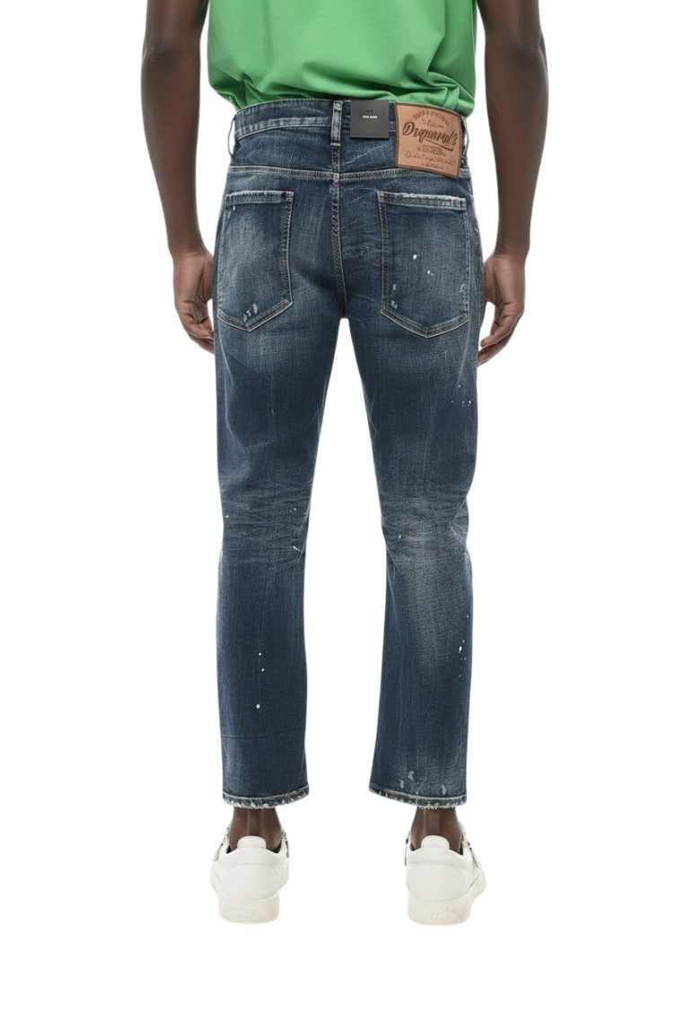 Dark Blue Mid Rise Jeans 2