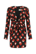 Black/Red Floral Printed Mini Dress 1