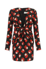 Black/Red Floral Printed Mini Dress 1