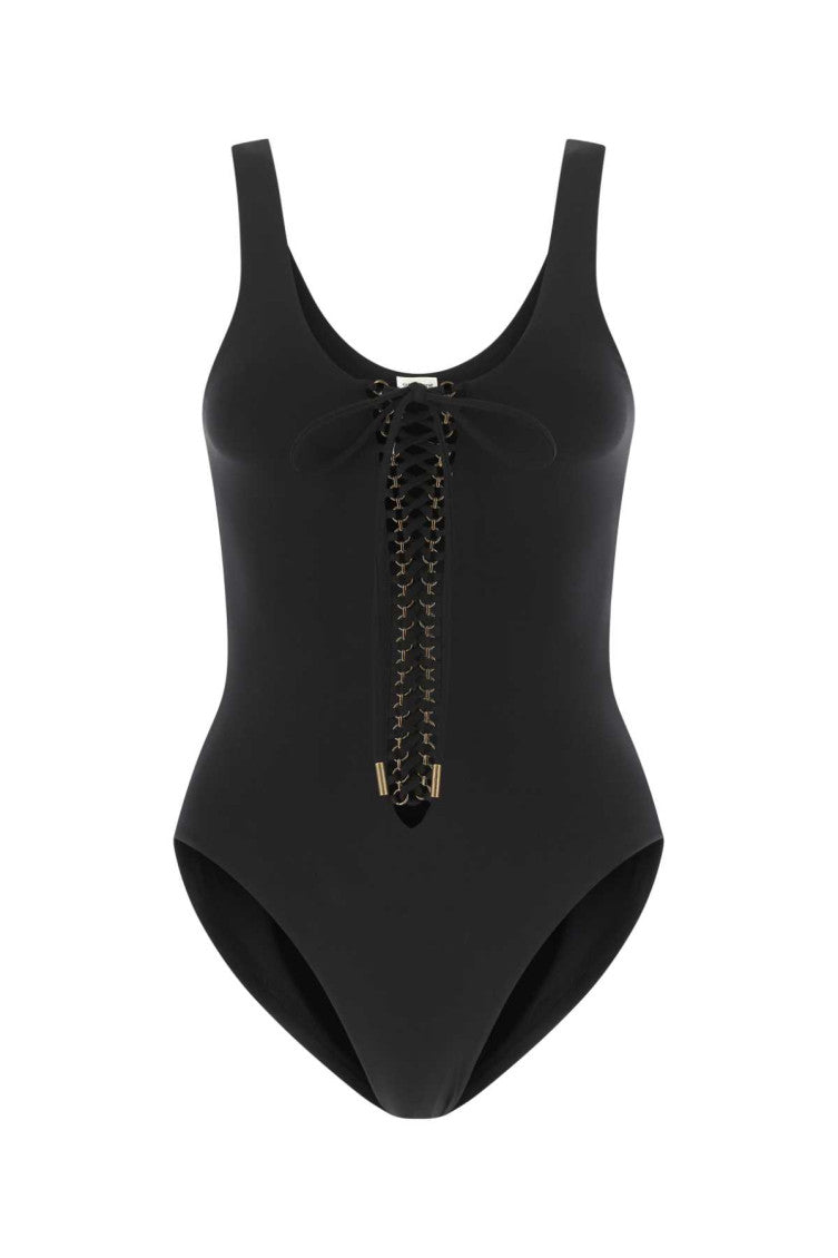 Black Stretch Nylon Swimsuit 1