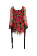 Red Printed Mini Dress 1