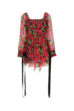 Red Printed Mini Dress 1