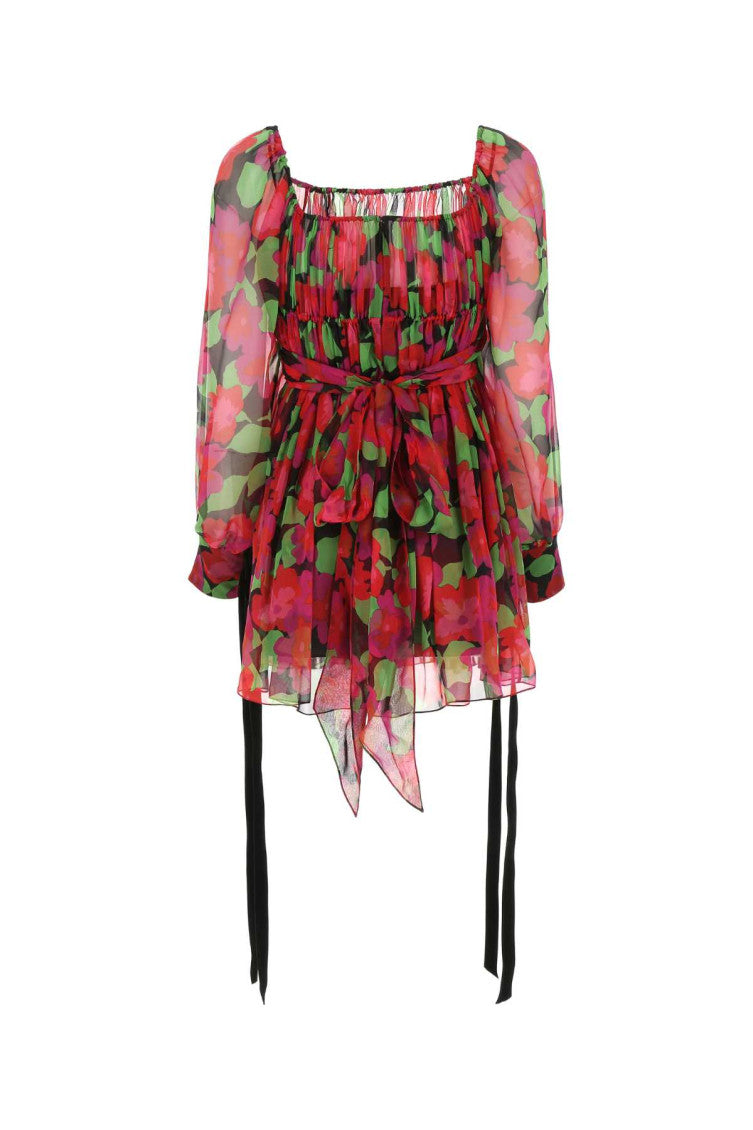 Red Printed Mini Dress 2